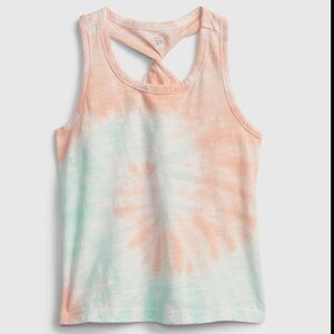 GAP Kids Blue and Orange Tie-Dye Twist Back Tank Top Size 2T